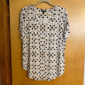 🌻 3/$20 🌻 🖤🤍🤎 Alfani - 2XL- black/tan/white short sleeve tee